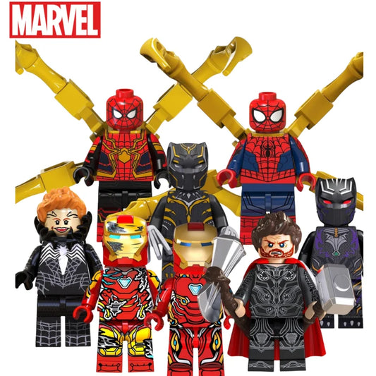 Marvel Avengers Iron Man Thanos Creative Building Blocks Set - Assembled Toy for kids and office desk