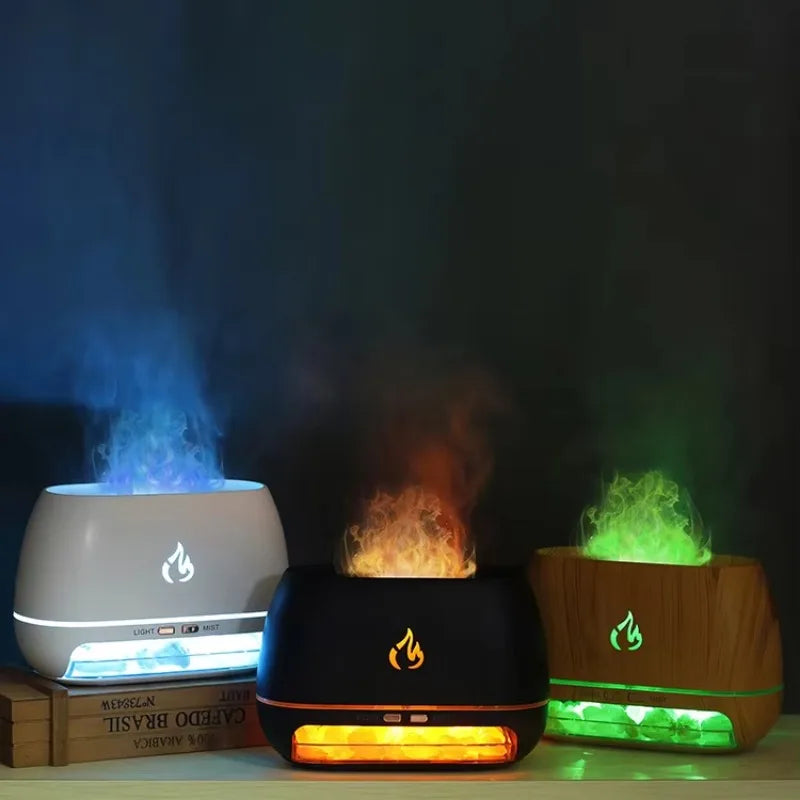 Mini Ultrasonic Aroma Diffuser – 3D Flame Essential Oils Diffuser for Aromatherapy & Air Freshening