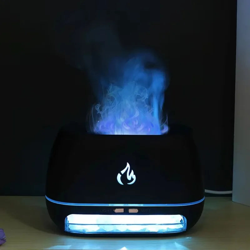 Mini Ultrasonic Aroma Diffuser – 3D Flame Essential Oils Diffuser for Aromatherapy & Air Freshening