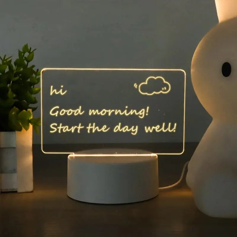 Creative LED Writing Board Notepad – 3D Visual Desk Lamp for Gifts & Home Decor