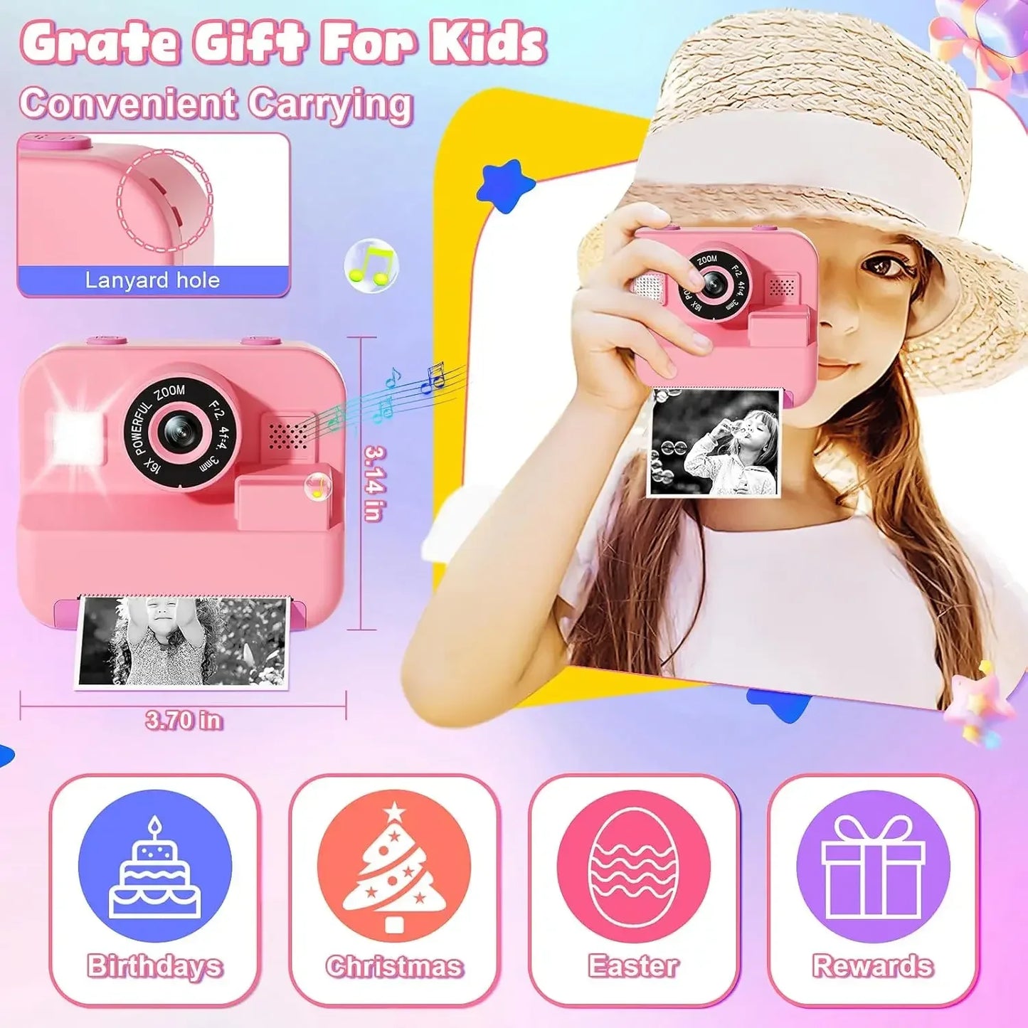 MagiPrint Kids' Instant Print Camera – Capture and Print Moments Instantly!