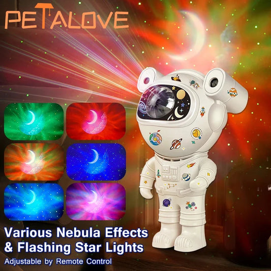 New Astronaut Star Light Projector LED Bedroom Ambiance Night Light Aurora Moon Nebula Galaxy Lighting for Kids