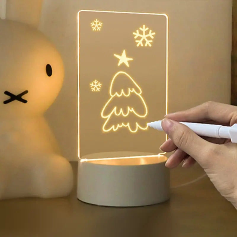 Creative LED Writing Board Notepad – 3D Visual Desk Lamp for Gifts & Home Decor