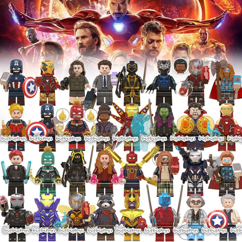 Marvel Avengers Iron Man Thanos Creative Building Blocks Set - Assembled Toy for kids and office desk