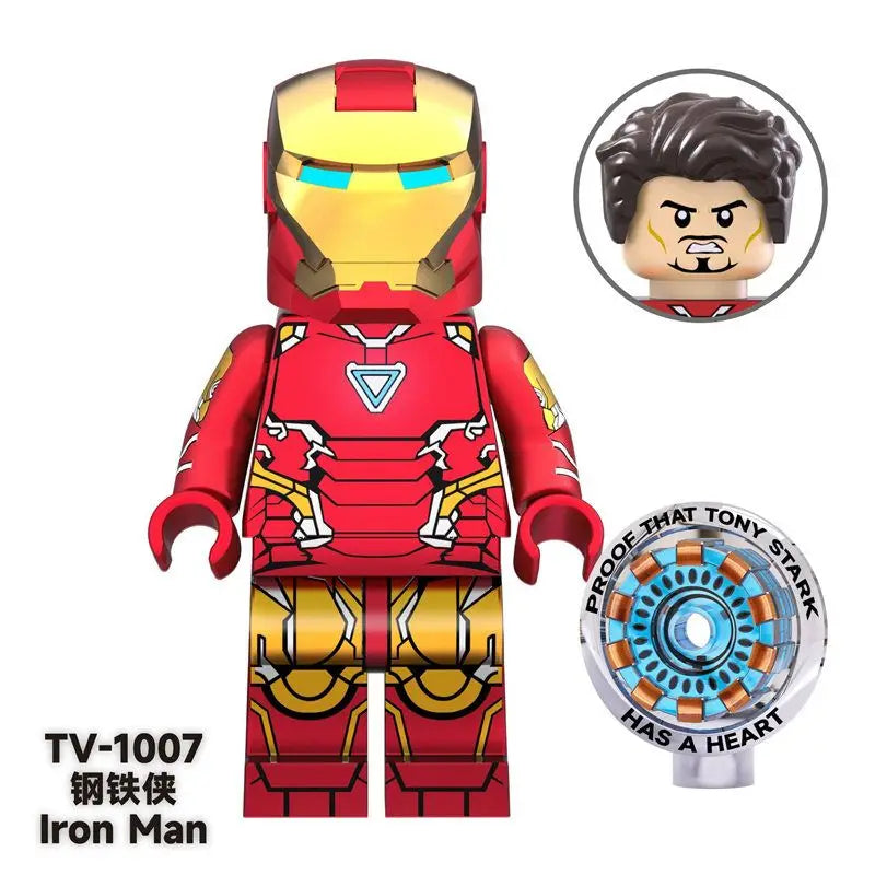 Marvel Avengers Iron Man Thanos Creative Building Blocks Set - Assembled Toy for kids and office desk